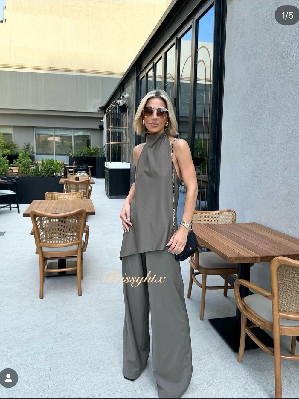ZARA MINIMALIST WOOL PANTS AND HALTER TOP ZW COLLECTION